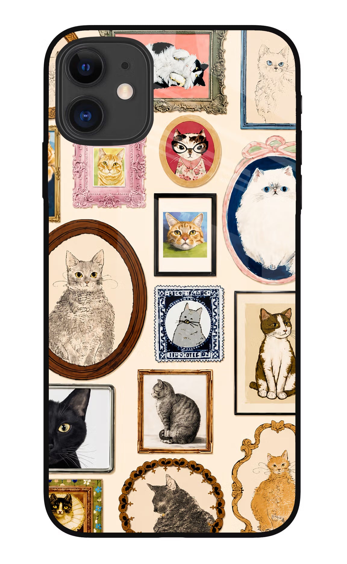 Mirror Cats iPhone 11 Glass Case