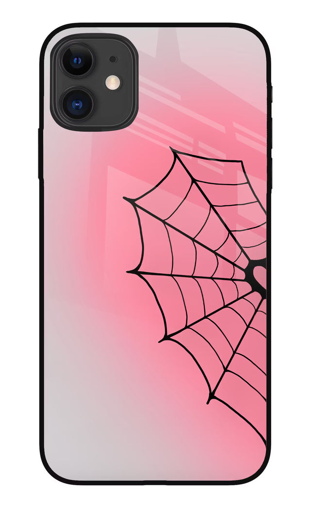 Pink Web iPhone 11 Glass Case