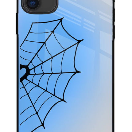Blue Web iPhone 11 Glass Case Back Cover by Casekaro