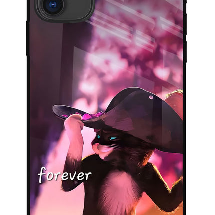 Forever Cat iPhone 11 Glass Case Back Cover by Casekaro