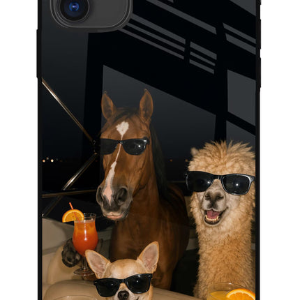 Party Squad iPhone 11 Glass Case Back Cover by Casekaro