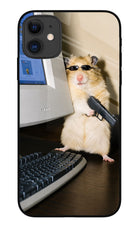 Hacker Hamster iPhone 11 Glass Case