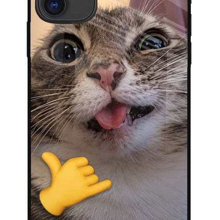 Silly Cat Call iPhone 11 Glass Case Back Cover by Casekaro