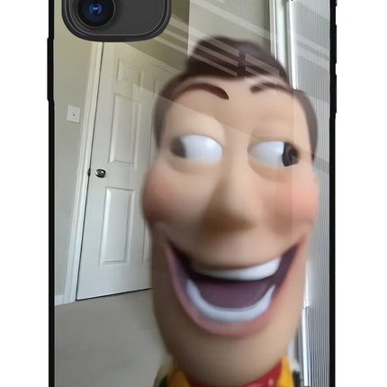 Side Eye Woody iPhone 11 Glass Case Back Cover by Casekaro