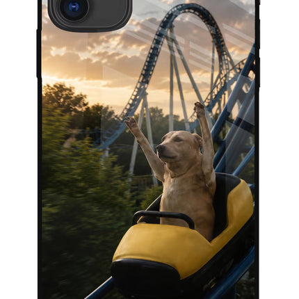 Rollercoaster Dog iPhone 11 Glass Case