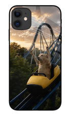 Rollercoaster Dog iPhone 11 Glass Case
