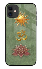 Om & Lotus iPhone 11 Glass Case