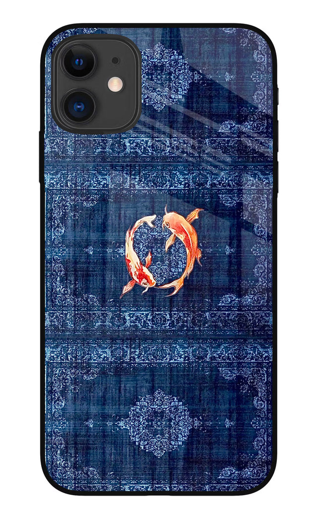 Koi Blue iPhone 11 Glass Case