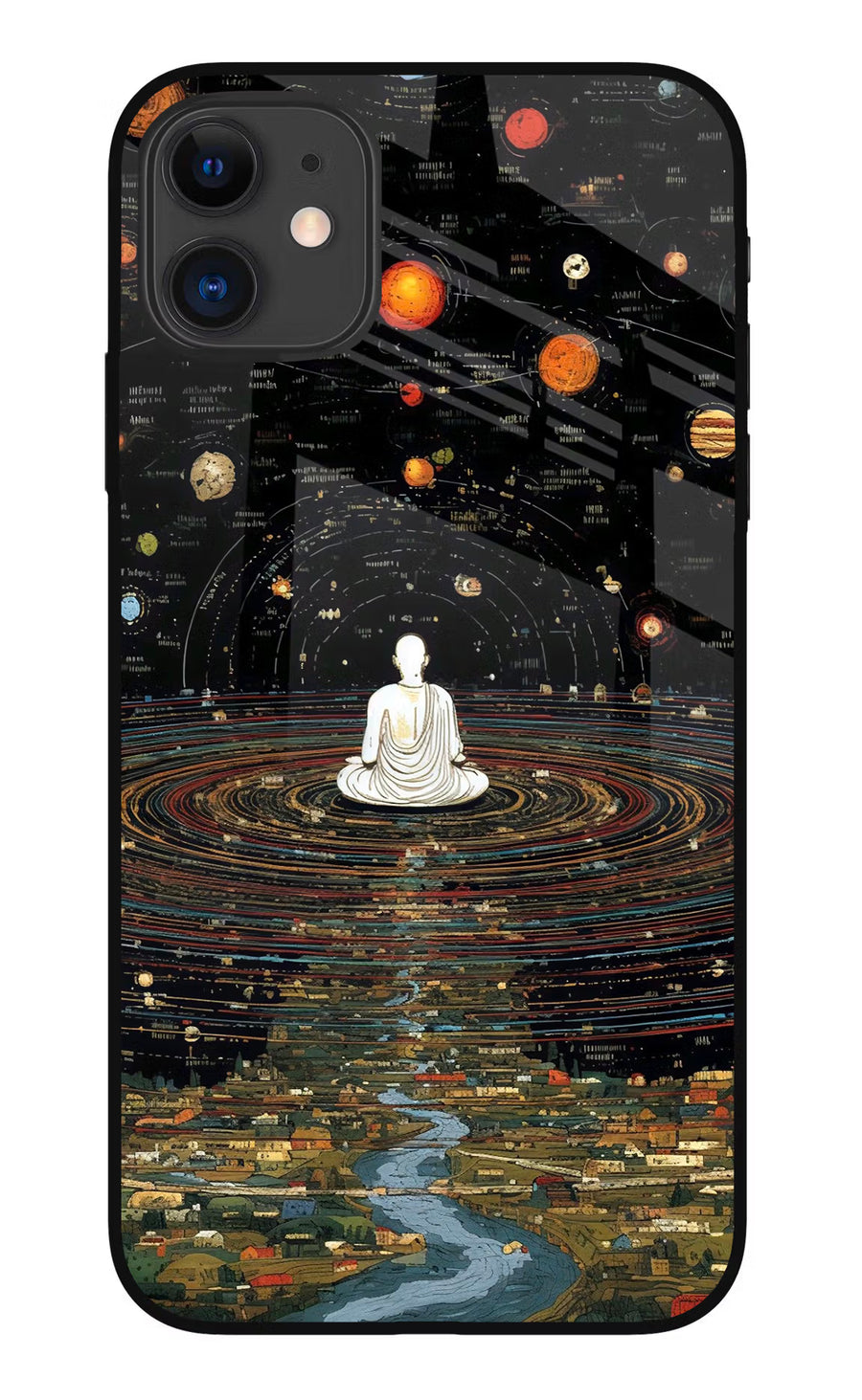 Space Monk iPhone 11 Back Cover, Glass case