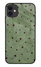 Green Stars iPhone 11 Glass Case