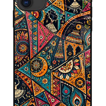 Folk Print iPhone 11 Glass Case