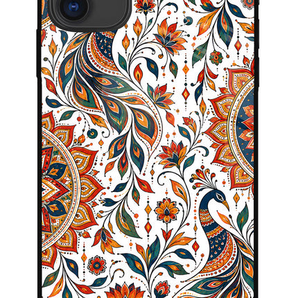 White Mayura iPhone 11 Glass Case