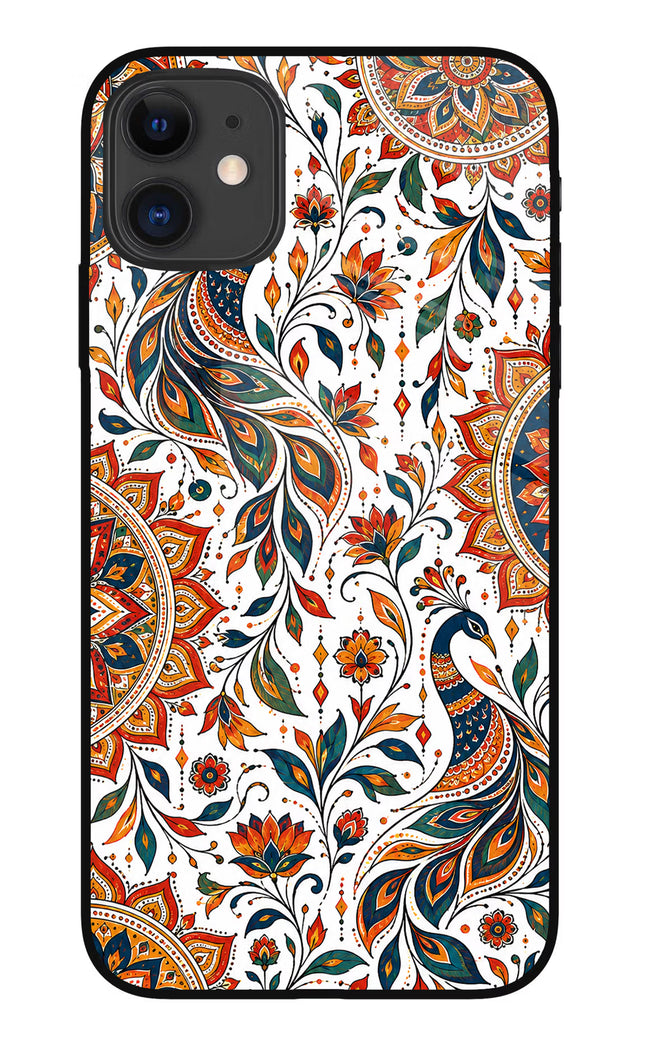 White Mayura iPhone 11 Glass Case