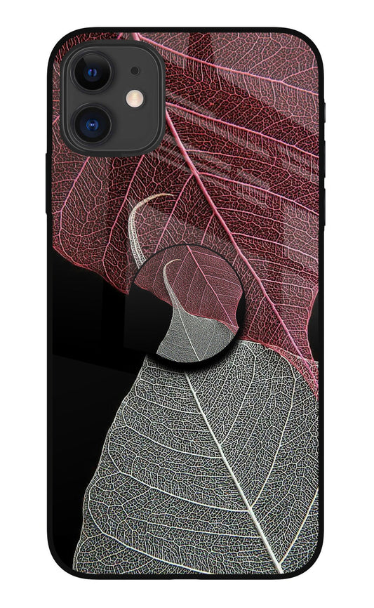 Leaf Pattern iPhone 11 Glass Case