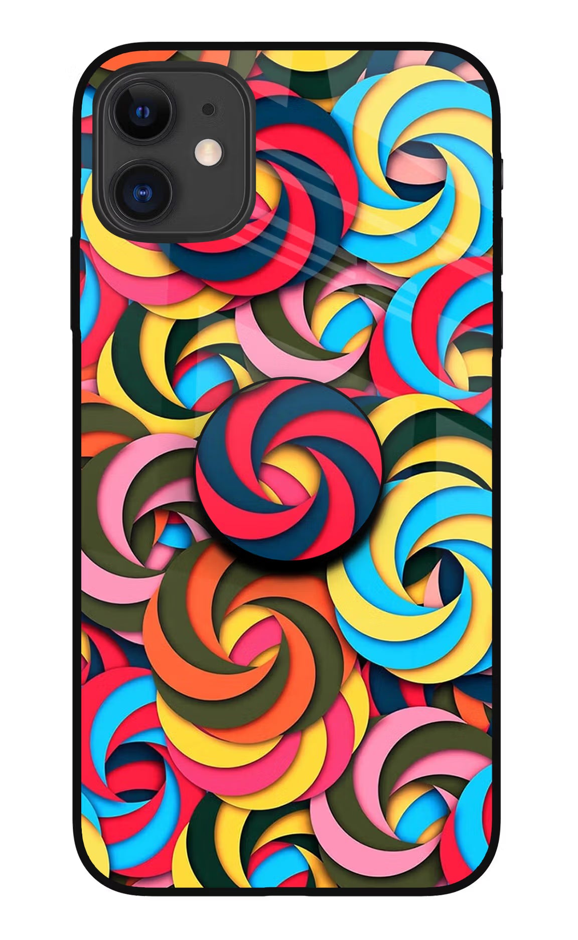 Spiral Pattern iPhone 11 Pop Case by Casekaro