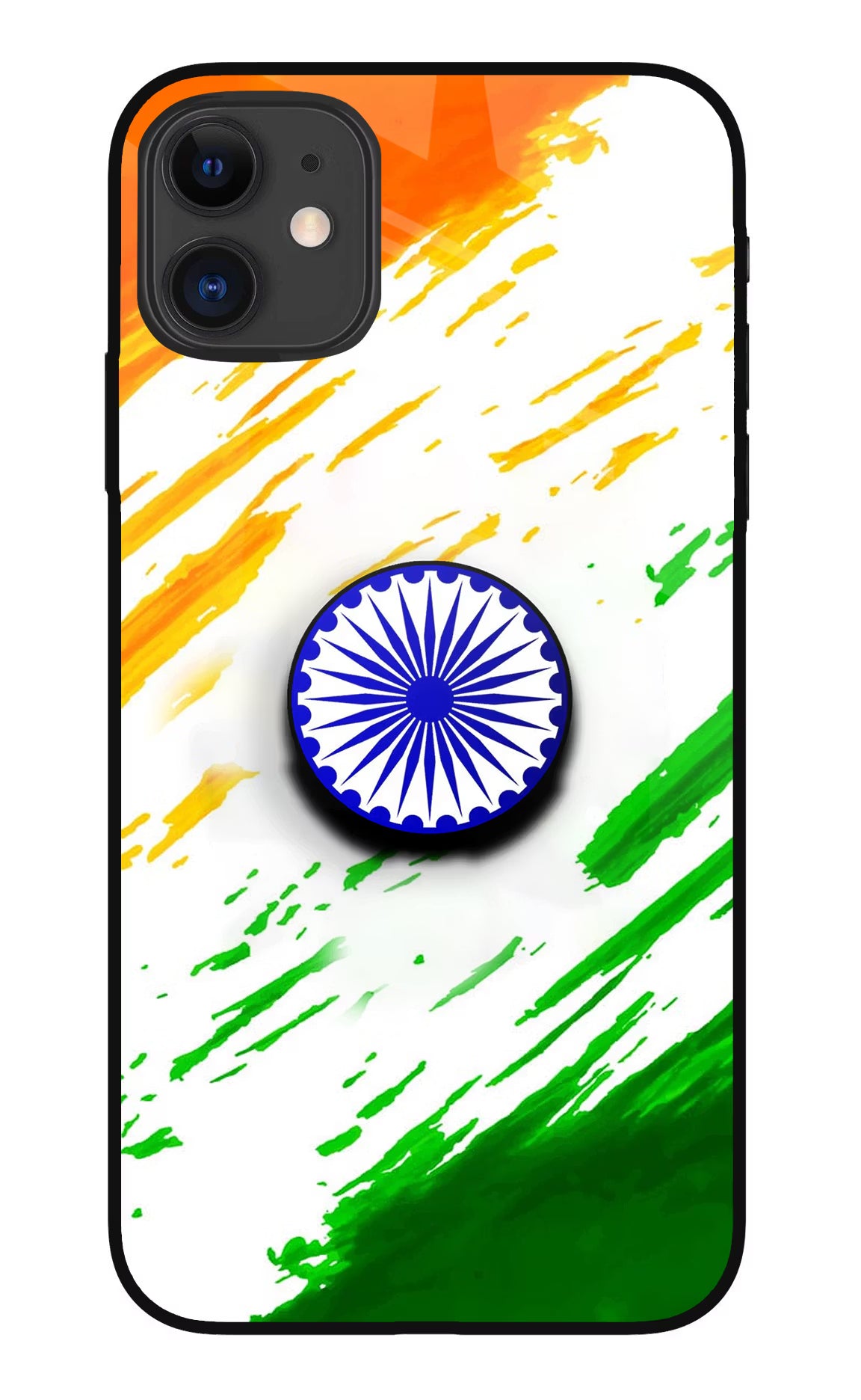 Indian Flag Ashoka Chakra iPhone 11 Pop Case by Casekaro