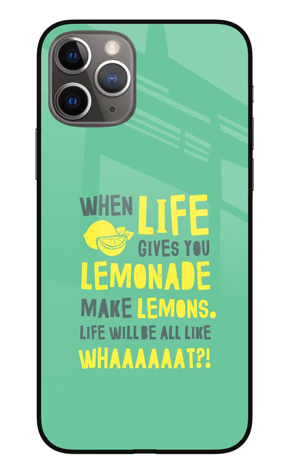 Quote iPhone 11 Pro Glass Case Back Cover by Casekaro
