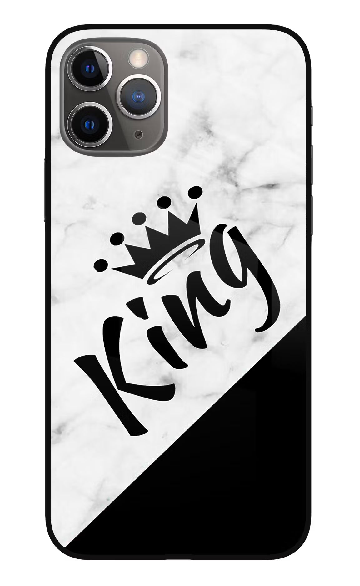 King iPhone 11 Pro Glass Case Back Cover by Casekaro
