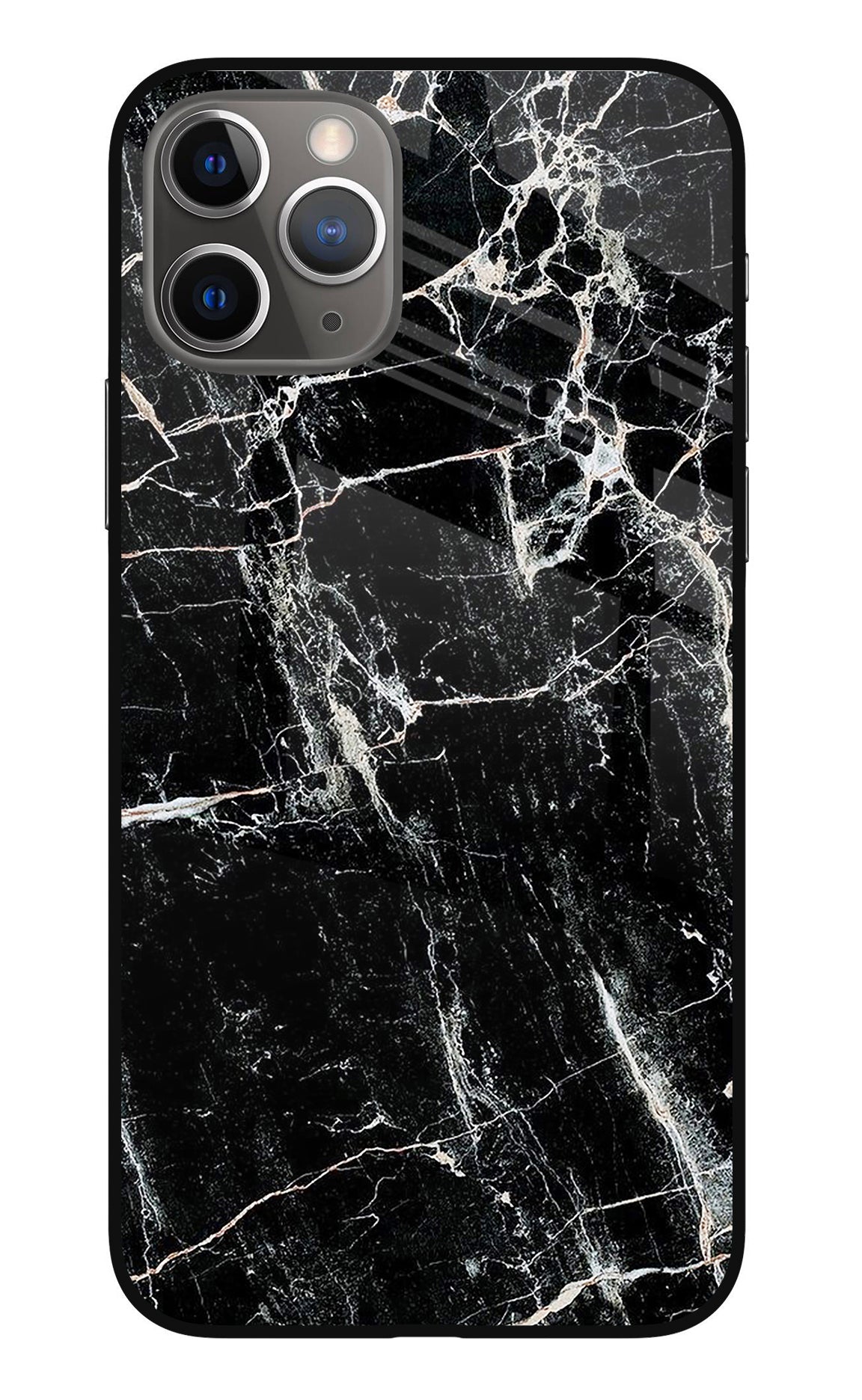 Black Marble Texture iPhone 11 Pro Glass Case