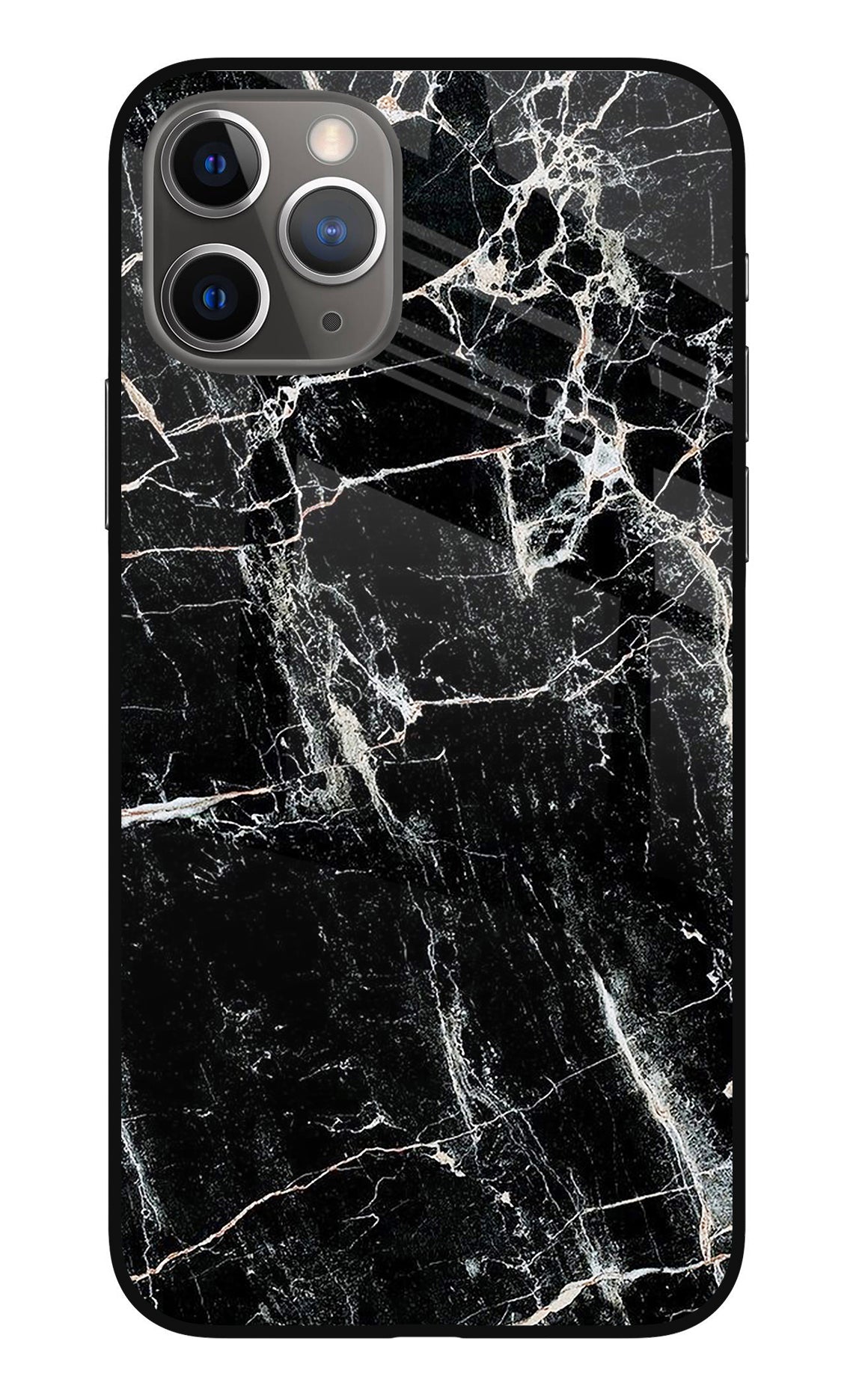 Black Marble Texture iPhone 11 Pro Back Cover