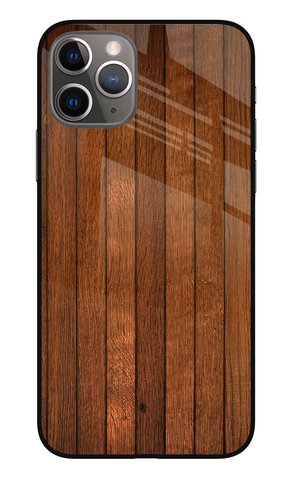 Wooden Artwork Bands iPhone 11 Pro Glass Case Back Cover by Casekaro