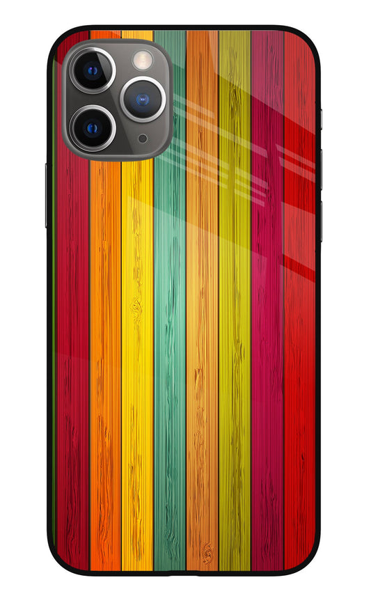 Multicolor Wooden iPhone 11 Pro Glass Case