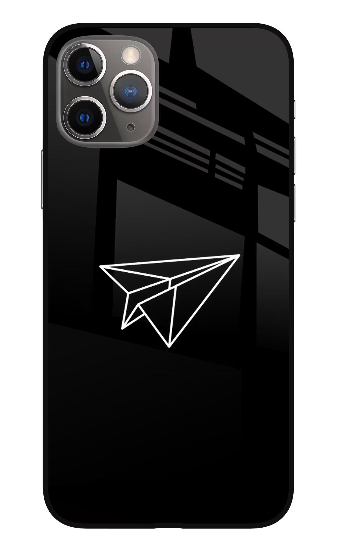 Paper Plane White iPhone 11 Pro Glass Case Back Cover by Casekaro