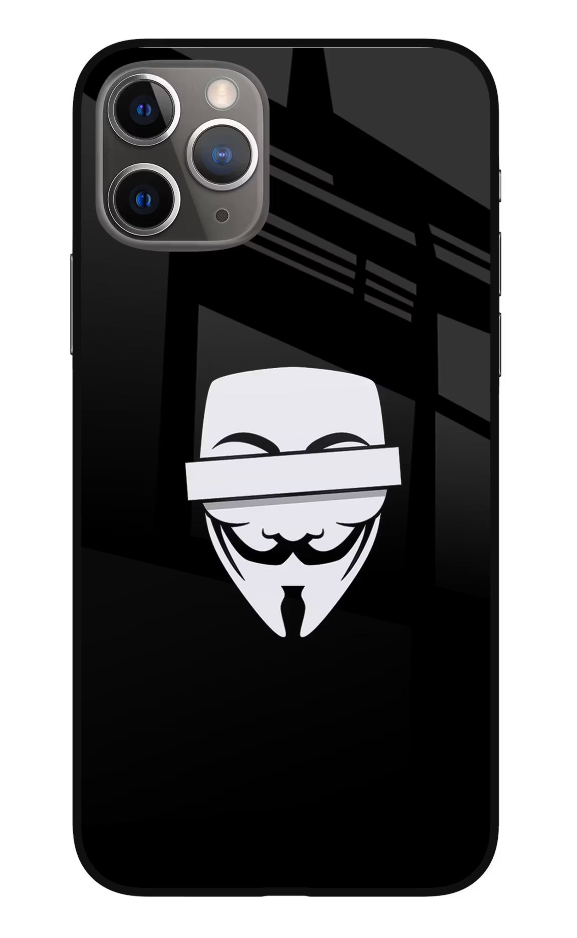 Anonymous Face iPhone 11 Pro Glass Case Back Cover by Casekaro