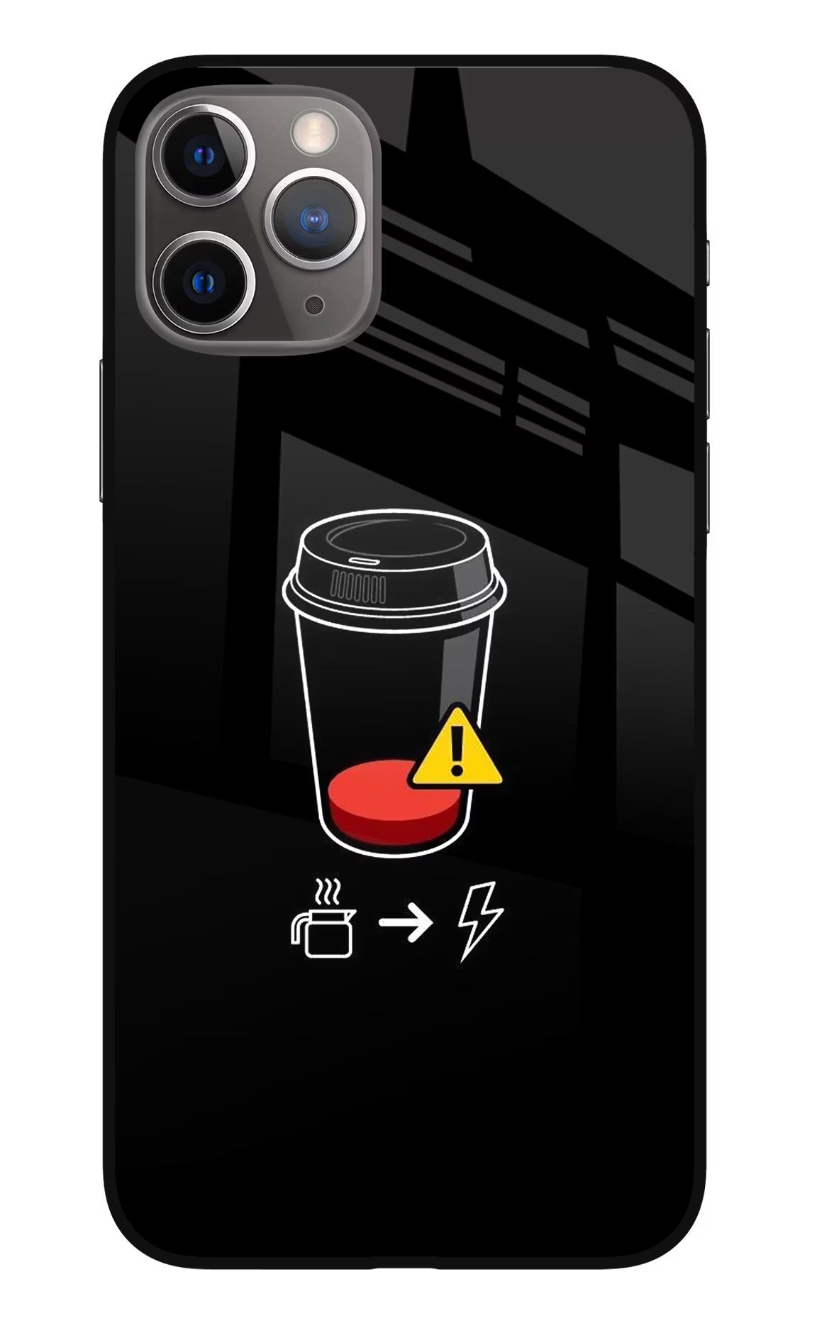 Coffee iPhone 11 Pro Glass Case Back Cover by Casekaro