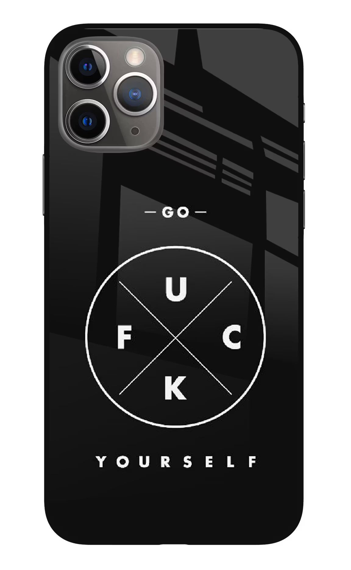 Go Fuck Yourself iPhone 11 Pro Glass Case Back Cover by Casekaro