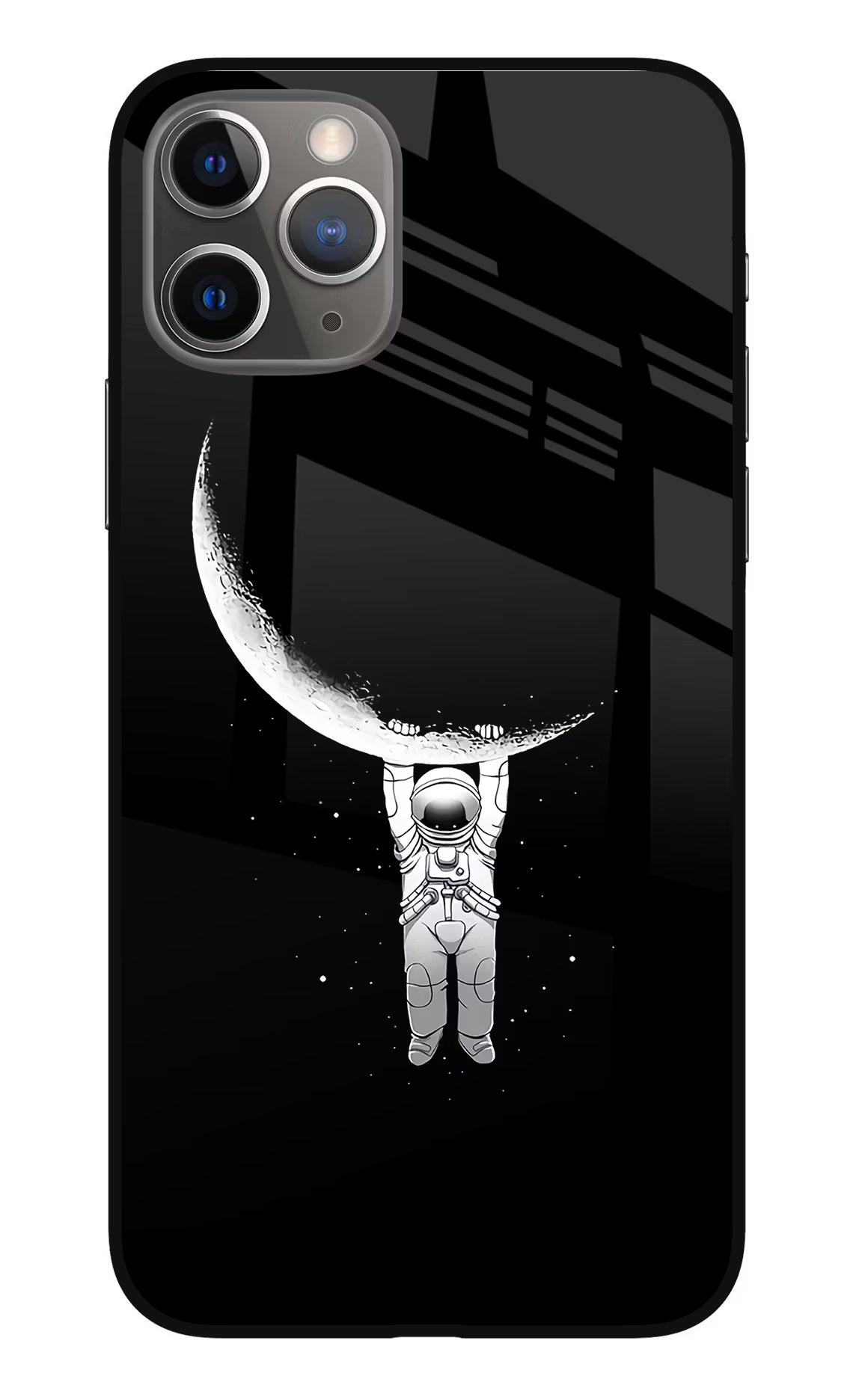 Moon Space iPhone 11 Pro Glass Case Back Cover by Casekaro