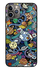 Space Abstract iPhone 11 Pro Glass Case Back Cover by Casekaro