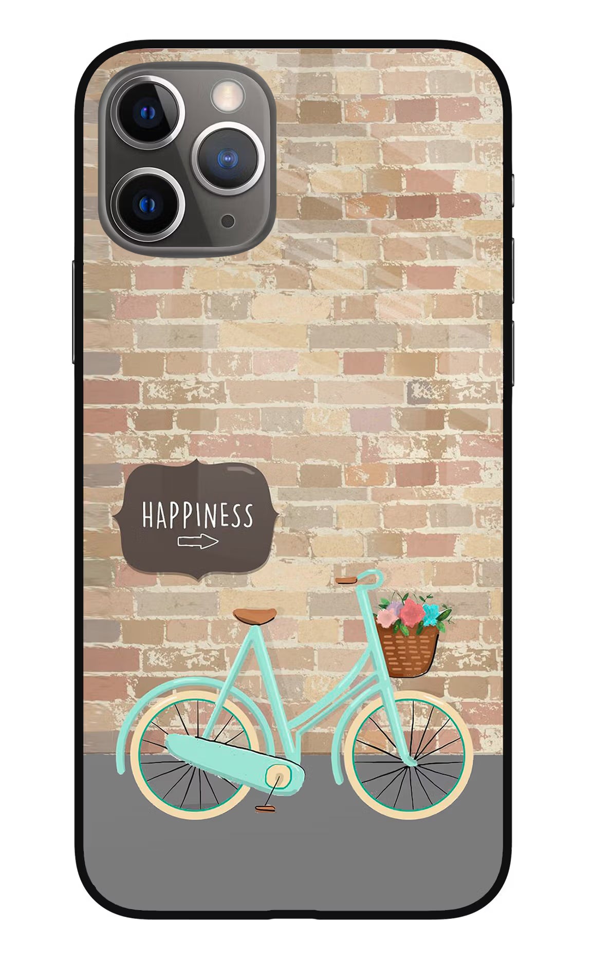 Happiness Artwork iPhone 11 Pro Glass Case Back Cover by Casekaro