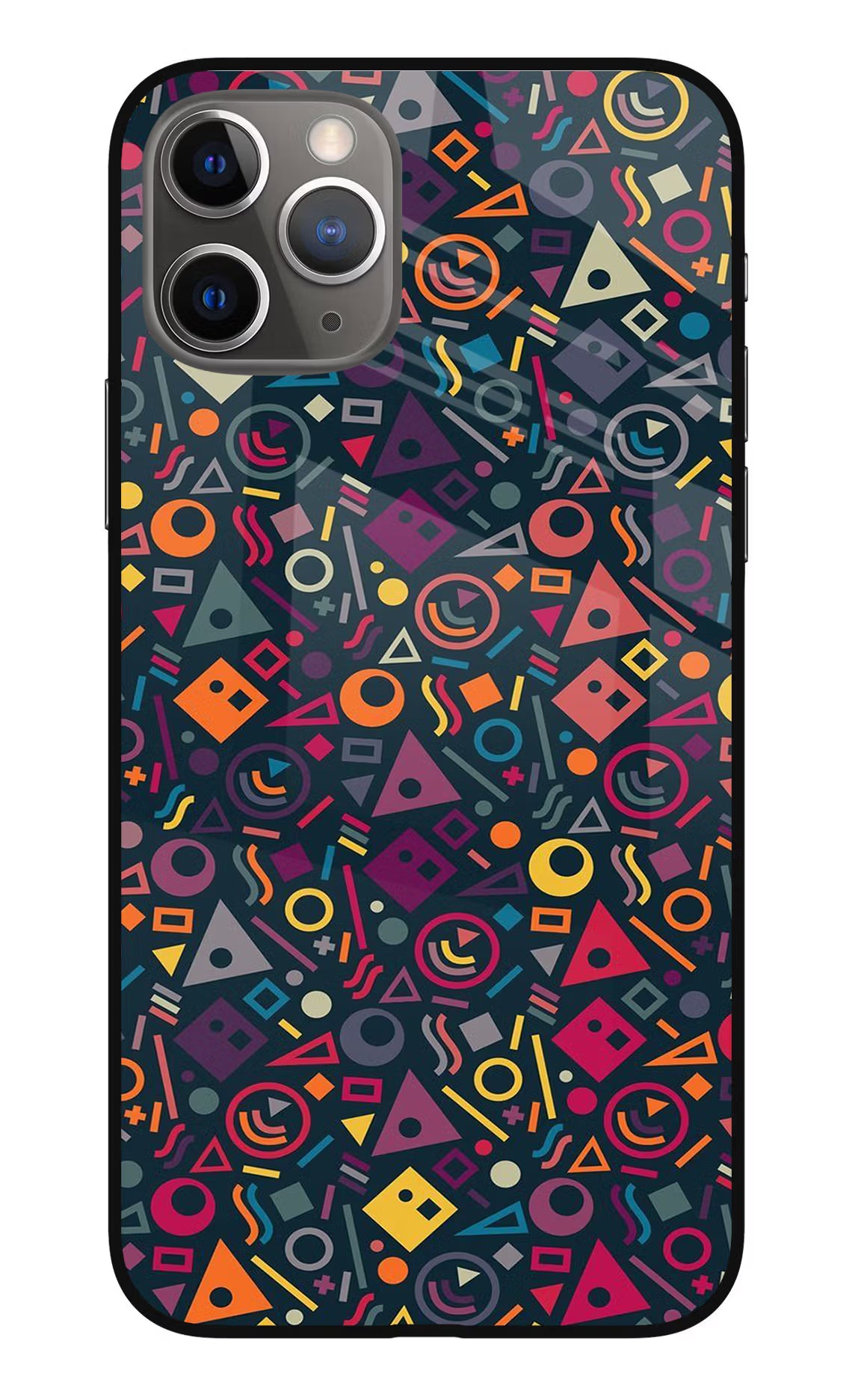Geometric Abstract iPhone 11 Pro Glass Case Back Cover by Casekaro