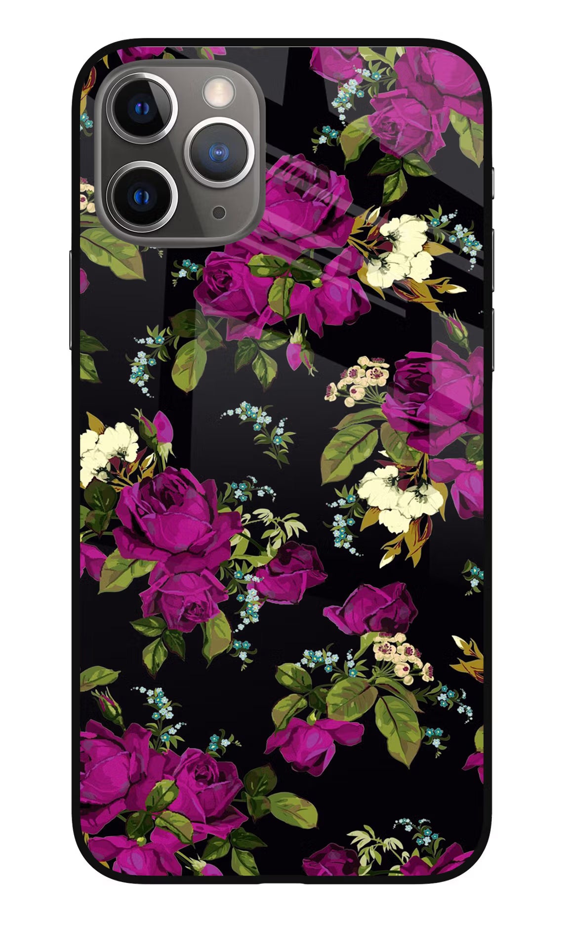 Flowers iPhone 11 Pro Glass Case Back Cover by Casekaro