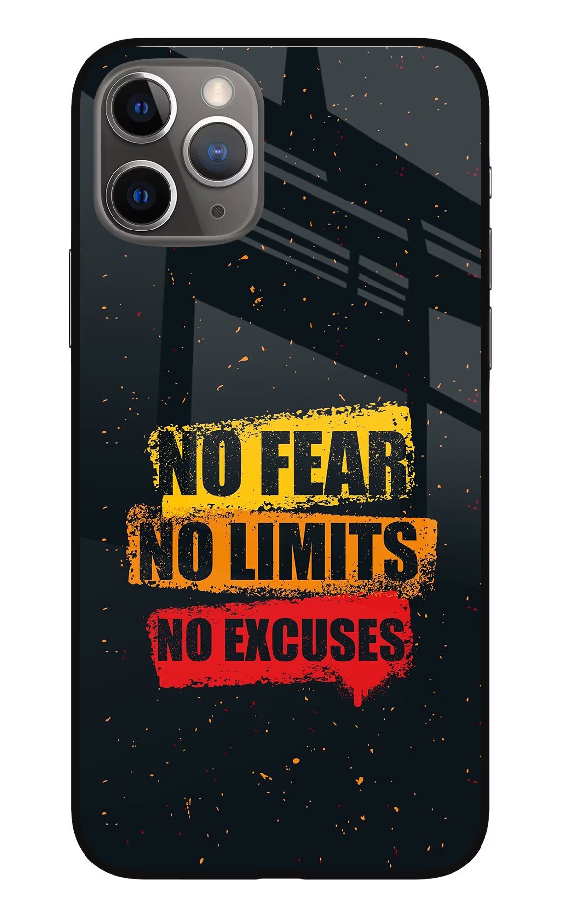 No Fear No Limits No Excuse iPhone 11 Pro Glass Case Back Cover by Casekaro