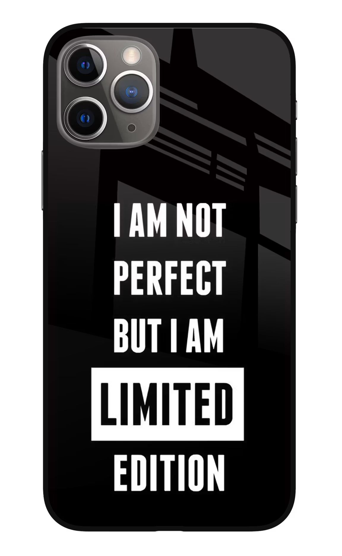 I Am Not Perfect But I Am Limited Edition iPhone 11 Pro Glass Case Back Cover by Casekaro