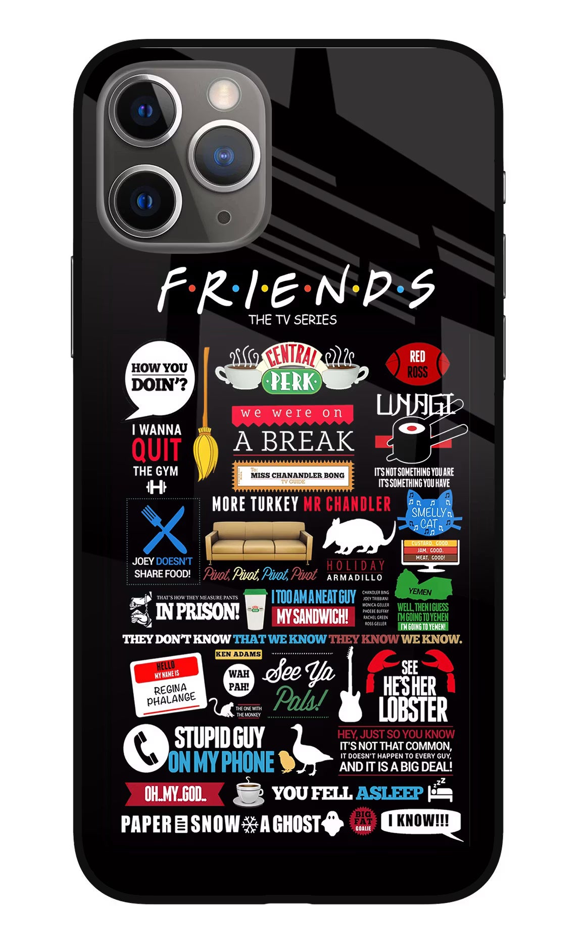 FRIENDS iPhone 11 Pro Glass Case Back Cover by Casekaro