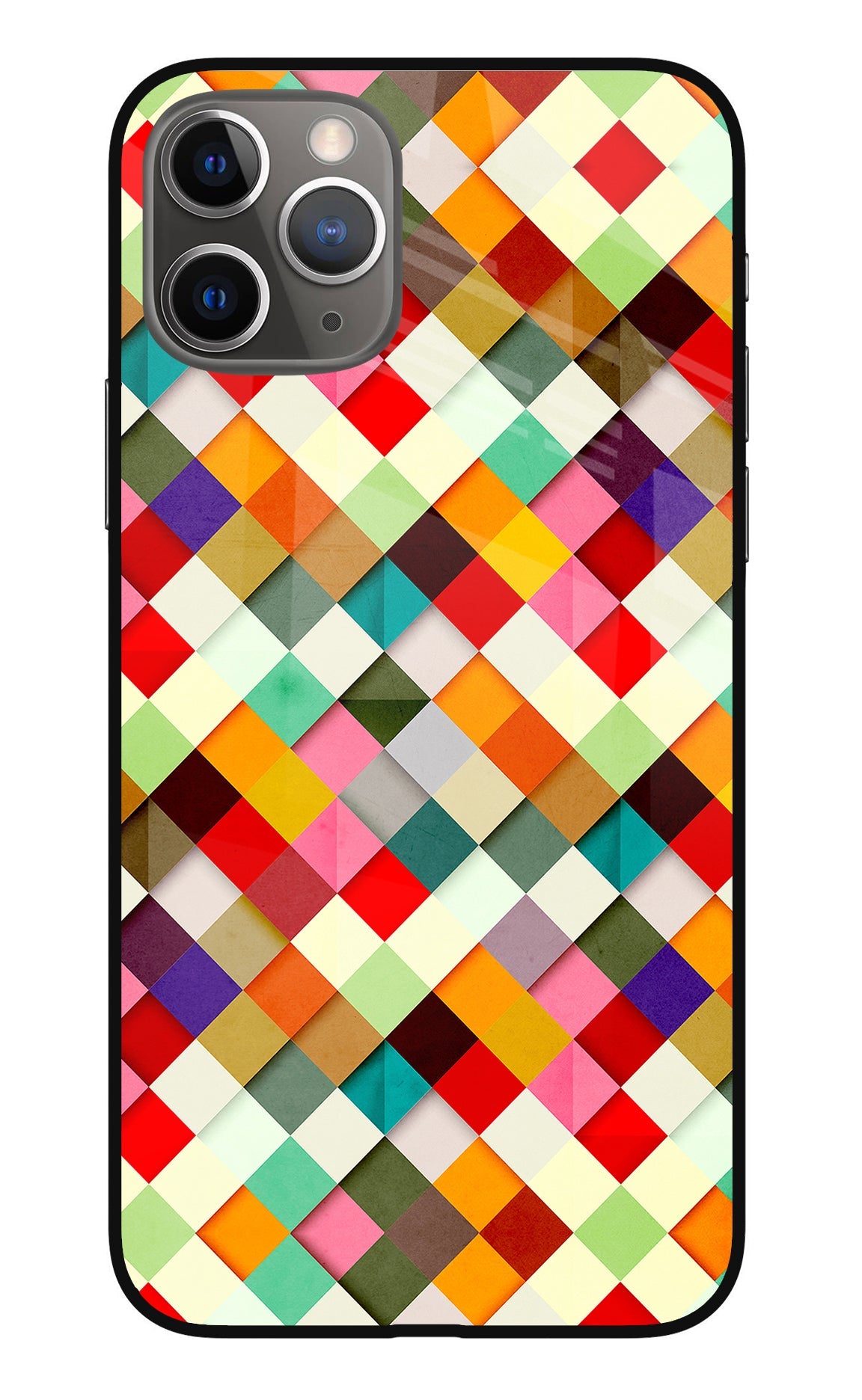 Geometric Abstract Colorful iPhone 11 Pro Glass Case