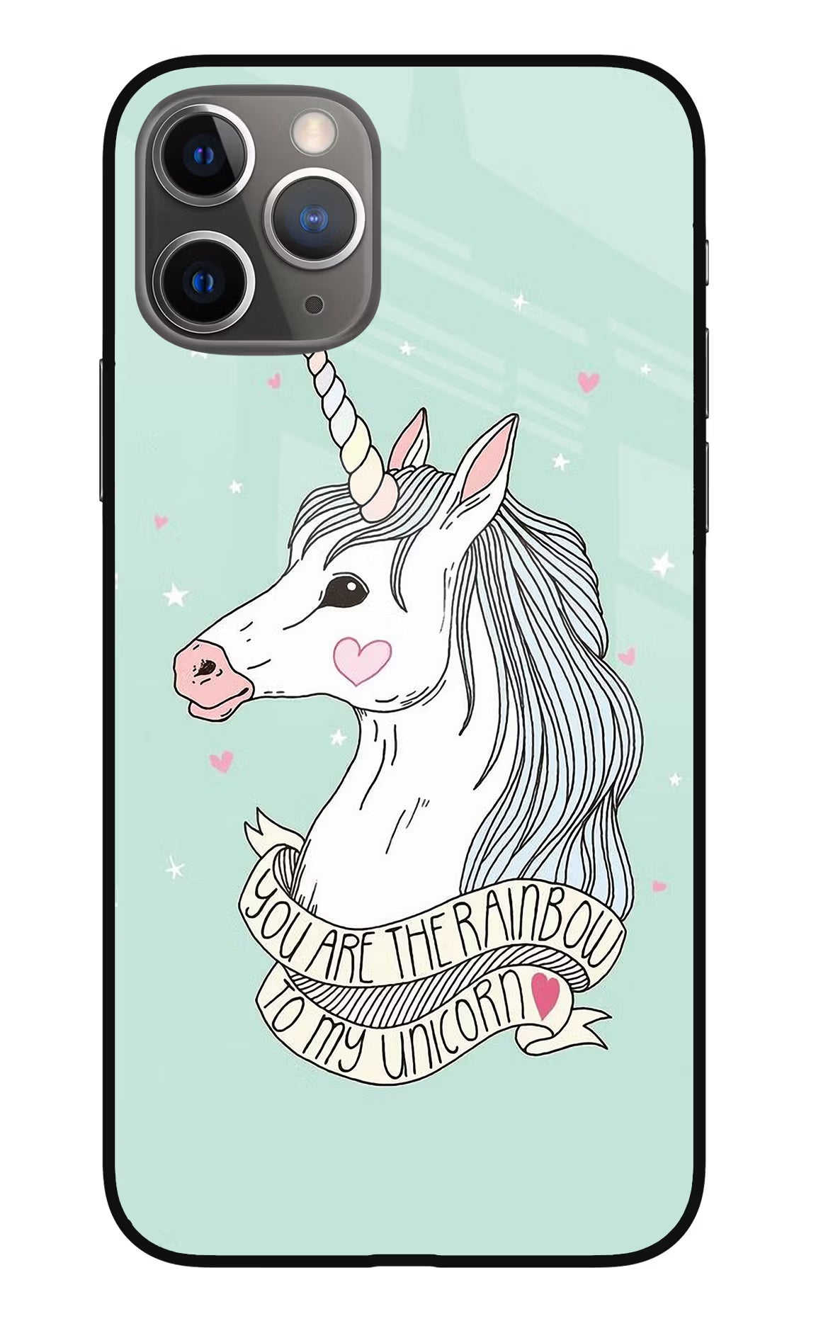 Unicorn Wallpaper iPhone 11 Pro Glass Case Back Cover by Casekaro