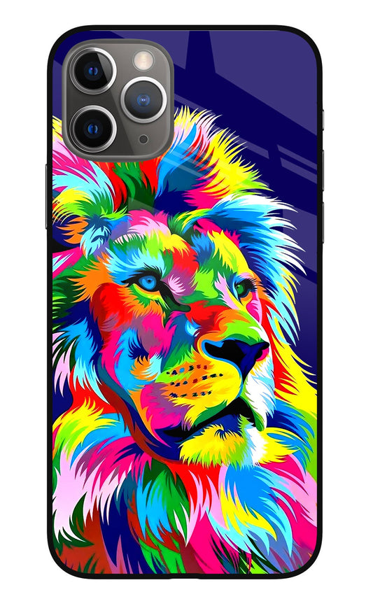 Vector Art Lion iPhone 11 Pro Glass Case