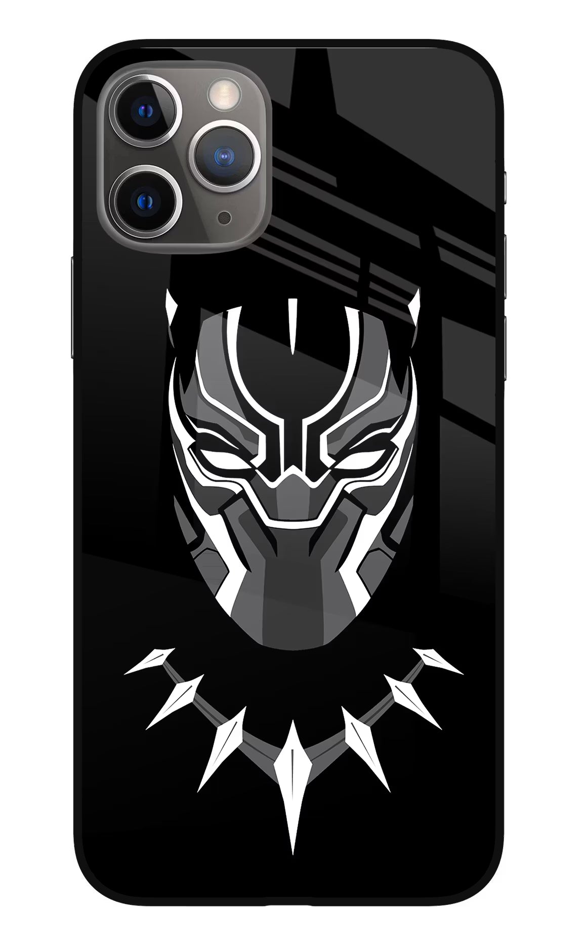 Black Panther iPhone 11 Pro Glass Case Back Cover by Casekaro
