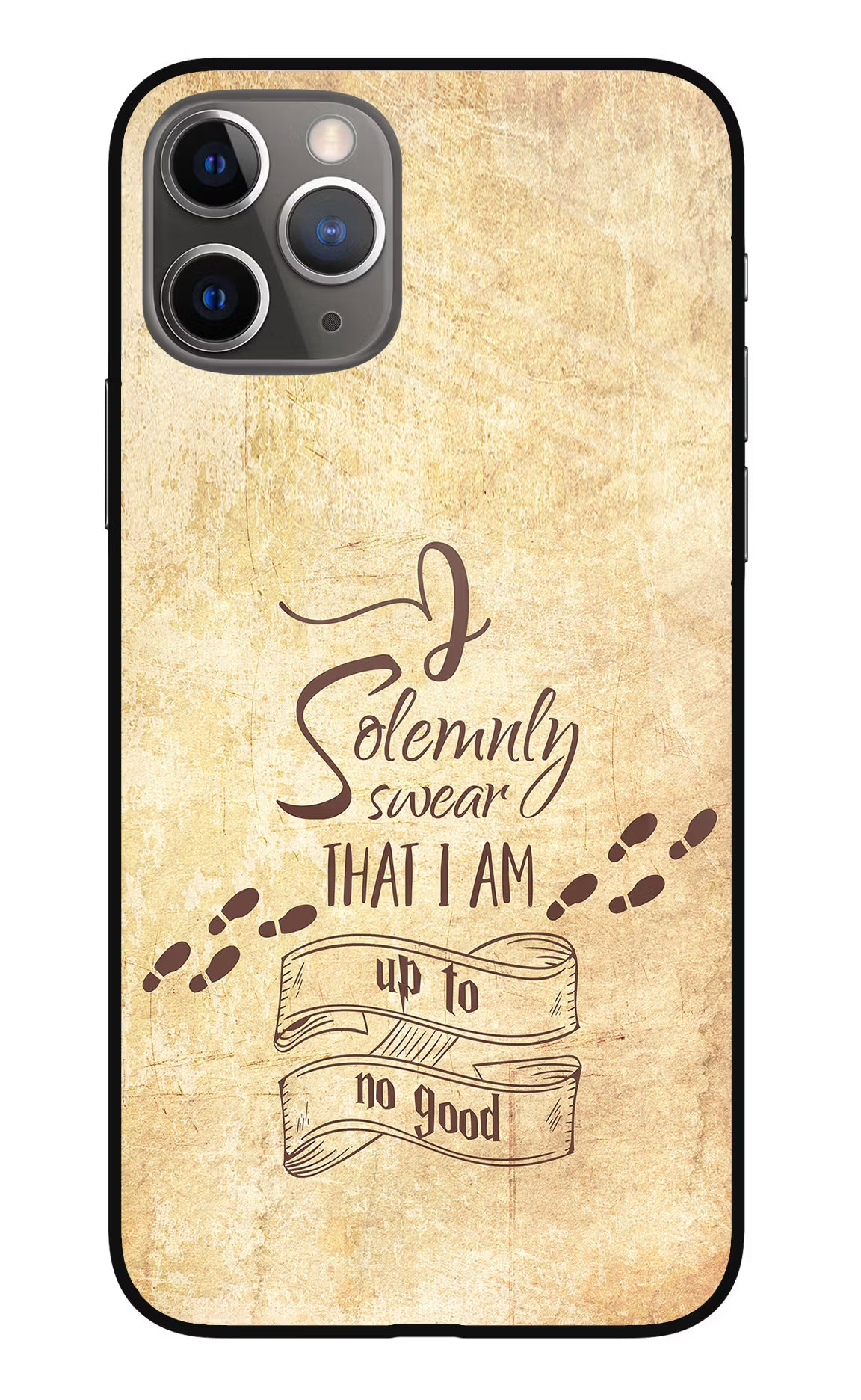 I Solemnly swear that i up to no good iPhone 11 Pro Glass Case Back Cover by Casekaro