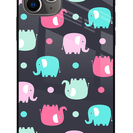 Elephants iPhone 11 Pro Glass Case