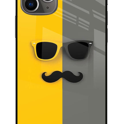 Sunglasses with Mustache iPhone 11 Pro Glass Case