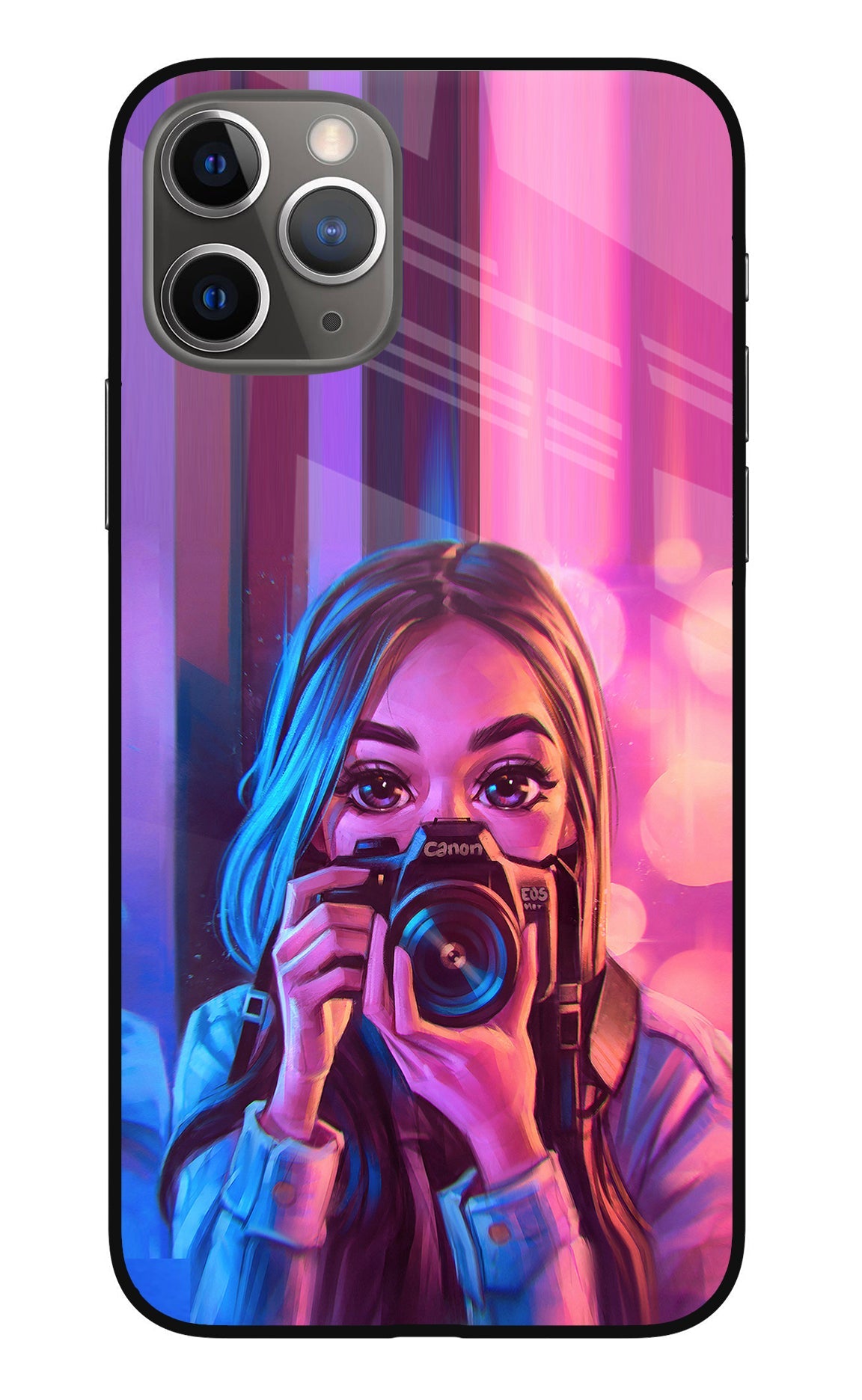 Girl Photographer iPhone 11 Pro Glass Case