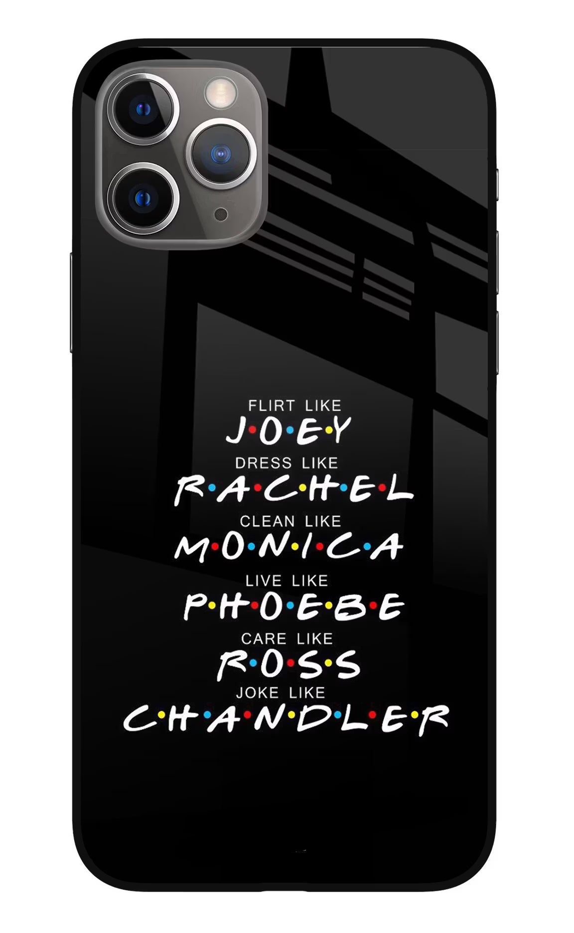 FRIENDS Character iPhone 11 Pro Glass Case Back Cover by Casekaro