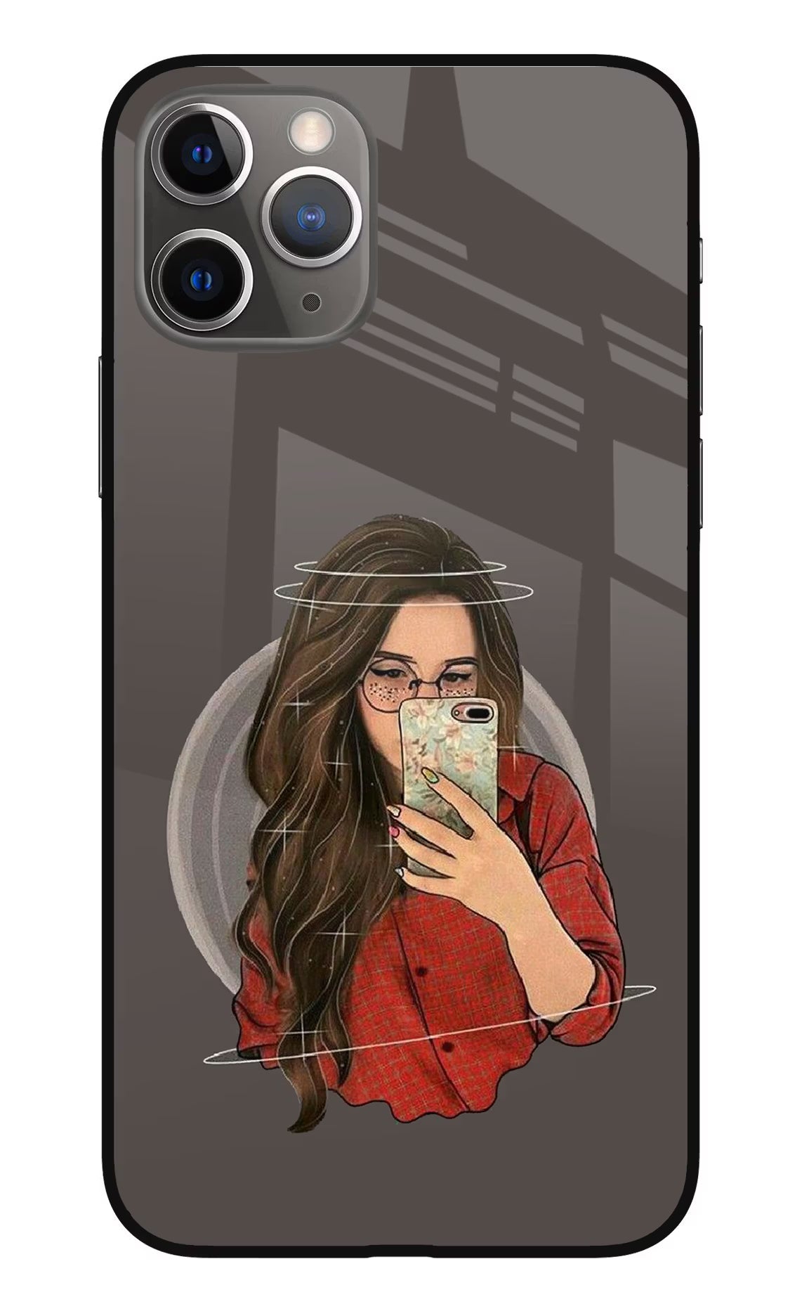 Selfie Queen iPhone 11 Pro Glass Case Back Cover by Casekaro