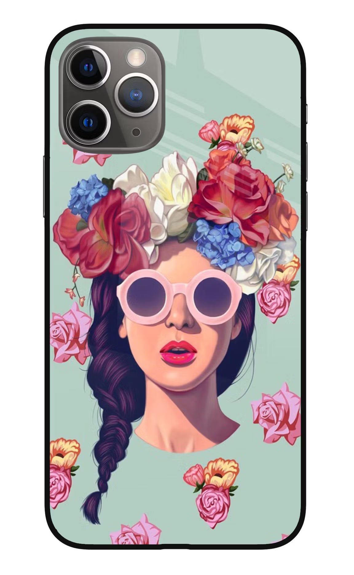 Pretty Girl iPhone 11 Pro Glass Case Back Cover by Casekaro