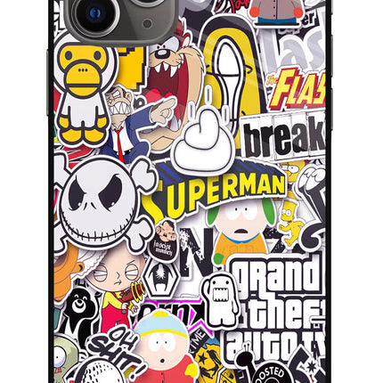 Sticker Bomb iPhone 11 Pro Glass Case